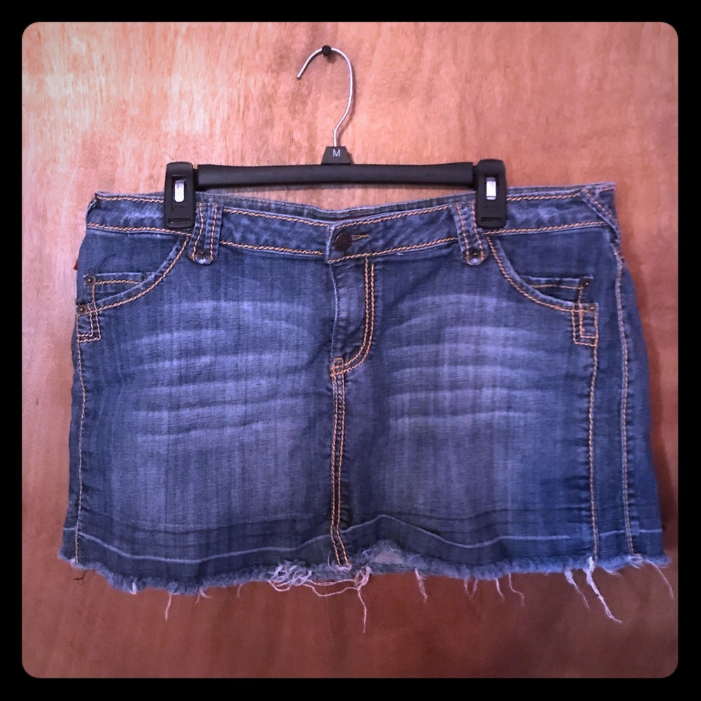 Denim mini skirt